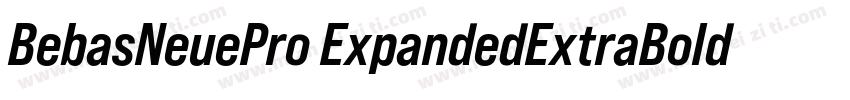 BebasNeuePro ExpandedExtraBold字体转换